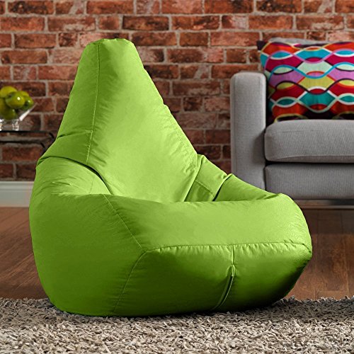 Hi-BagZ®, Sitzsack mit hoher Rückenlehne, für den Garten, Limettengrün, 100% wasserabweisend