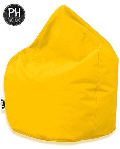 Patchhome Sitzsack Tropfenform Gelb für In & Outdoor XXL 420 Liter - mit Styropor Füllung in 25 versch. Farben und 3 Größen