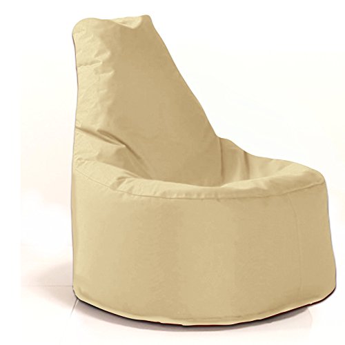 Sitzsack Sessel - für Kinder und Erwachsene - In & Outdoor Sitzsäcke Kissen Sofa Hocker Sitzkissen Bodenkissen mit Styropor Füllung - verschiedene Farben - Bean Bag Sitzsäcke Möbel Kissen (Beige/Creme)